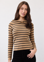 Load image into Gallery viewer, FDJ- Camel Stripe Sweater
