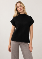 Load image into Gallery viewer, FDJ- Cap Sleeve Sweater in Black

