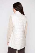 Load image into Gallery viewer, RENUAR Quilted Long Vest- Oyster
