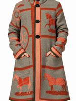Load image into Gallery viewer, Reversible Long Equestrian Orange Jacket
