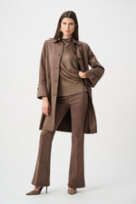 Load image into Gallery viewer, Faux Suede Flared-Leg Pants

