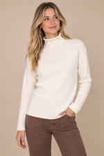 Load image into Gallery viewer, Funnel Neck Sweater- Oyster
