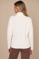 Load image into Gallery viewer, Funnel Neck Sweater- Oyster
