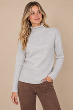 Load image into Gallery viewer, Funnel Neck Sweater- Grey
