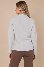 Load image into Gallery viewer, Funnel Neck Sweater- Grey
