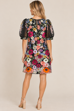 Load image into Gallery viewer, Weavz- Black Floral Dress
