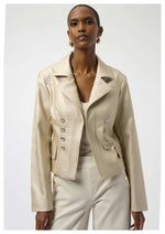 Load image into Gallery viewer, FITTED MOTO JACKET - Gold

