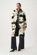 Load image into Gallery viewer, Faux Fur Cow Print Coat

