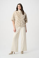 Load image into Gallery viewer, Chevron Print Faux Fur Jacket
