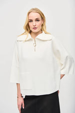 Load image into Gallery viewer, 1/4 ZIP PONCHO - Vanilla
