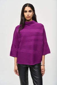 BOXY MOCK NECK TOP - Empress