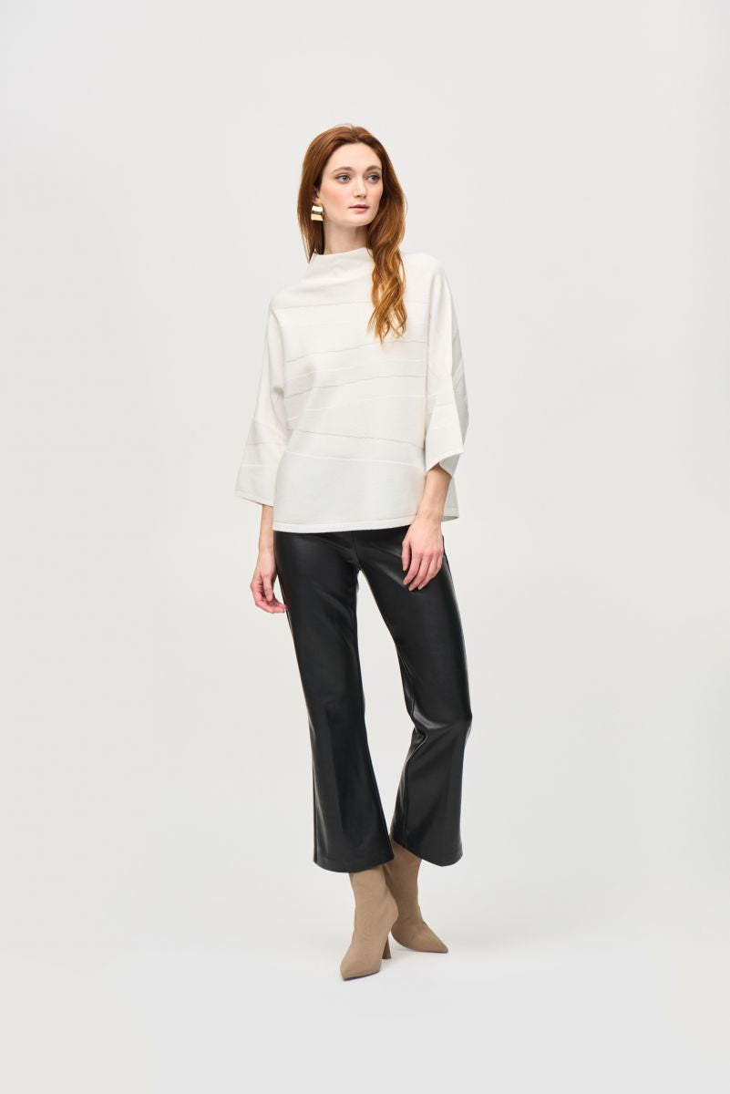 BOXY MOCK NECK TOP - Vanilla