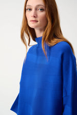 Load image into Gallery viewer, BOXY MOCK NECK TOP - Royal Sapphire
