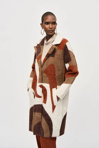 ABSTRACT SWEATER COAT