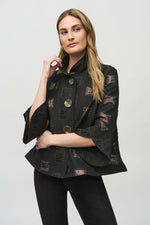 Load image into Gallery viewer, BLACK/GOLD TRAPEZE JACKET
