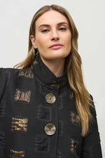 Load image into Gallery viewer, BLACK/GOLD TRAPEZE JACKET
