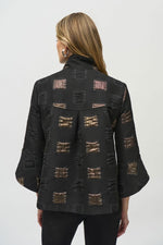 Load image into Gallery viewer, BLACK/GOLD TRAPEZE JACKET
