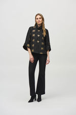 Load image into Gallery viewer, BLACK/GOLD TRAPEZE JACKET
