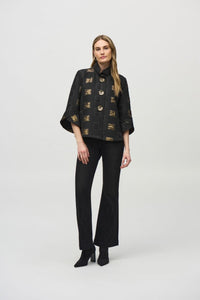 BLACK/GOLD TRAPEZE JACKET