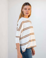 Load image into Gallery viewer, Catalina Sweater - Tobacco Stripes
