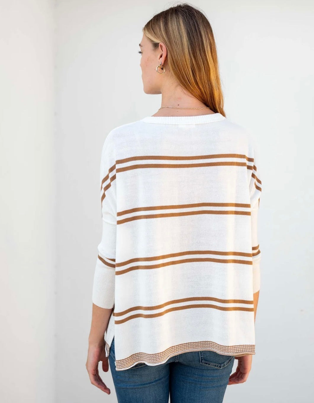 Catalina Sweater - Tobacco Stripes