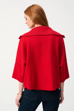 Load image into Gallery viewer, 1/4 ZIP PONCHO - Red
