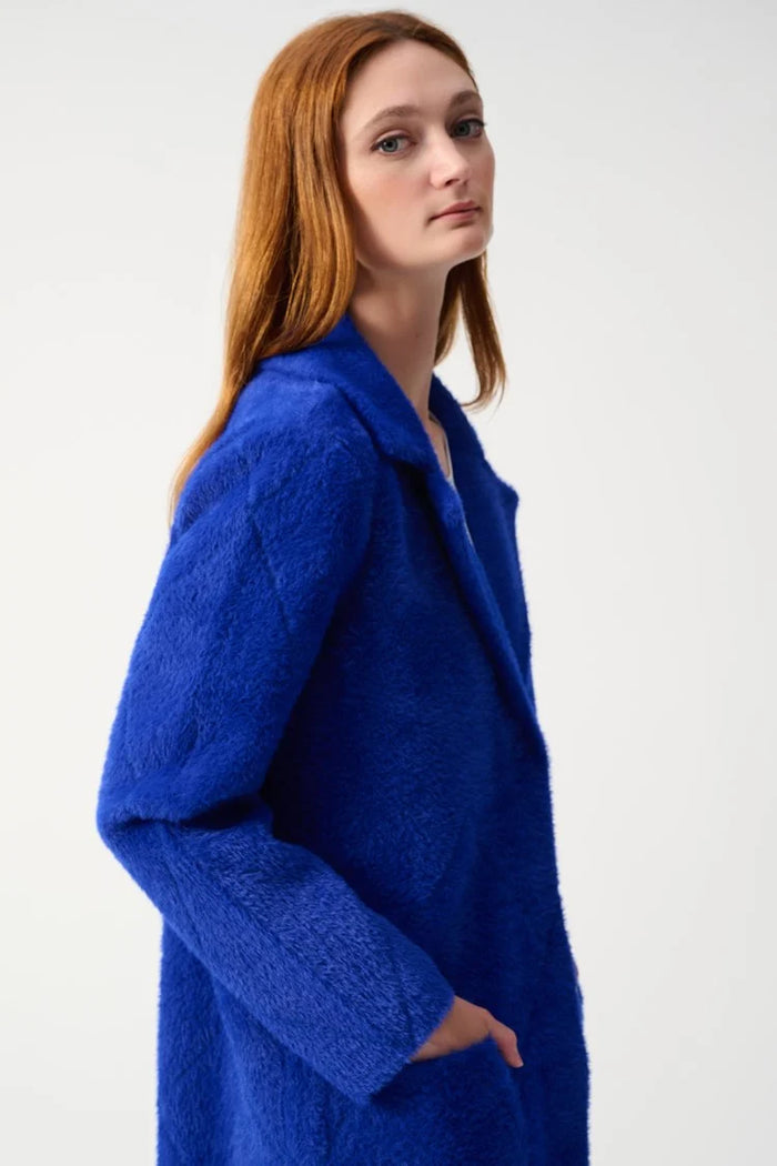 NOTCHED COLLAR COAT - Sapphire