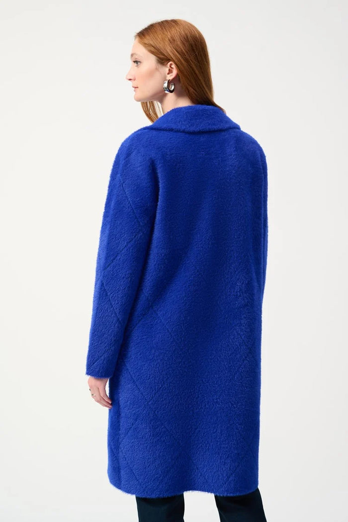 NOTCHED COLLAR COAT - Sapphire