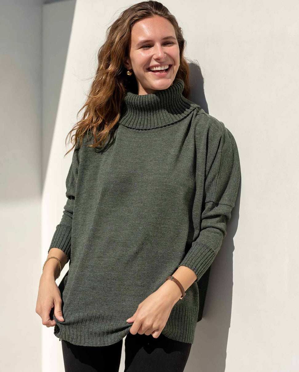 Catalina Turtleneck Sweater - Olive