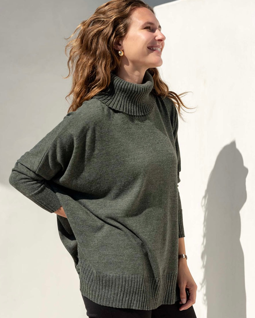 Catalina Turtleneck Sweater - Olive