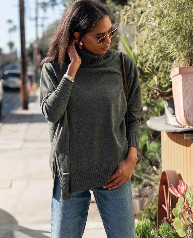 Catalina Turtleneck Sweater - Olive