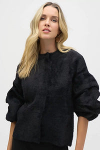 PUFF SLEEVE JACKET - Black