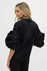 PUFF SLEEVE JACKET - Black