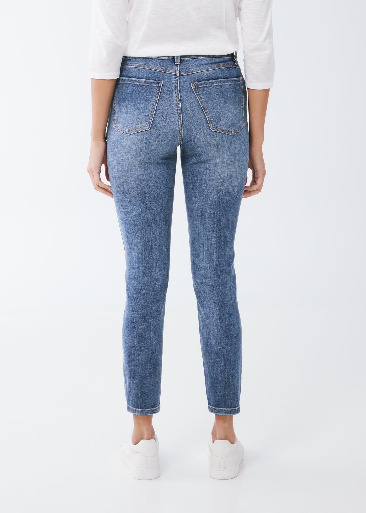 FDJ OLIVIA SLIM ANKLE - Medium Wash