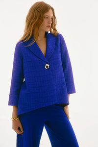 SIGNATURE TRAPEZE JACKET - Royal Sapphire