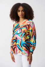 Load image into Gallery viewer, ABSTRACT SATIN BLOUSE
