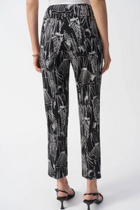 ABSTRACT CROP PANT - Black/Vanilla