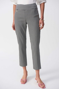 GEOMETRIC CROP PANT - Black/Vanilla