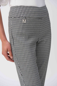 GEOMETRIC CROP PANT - Black/Vanilla