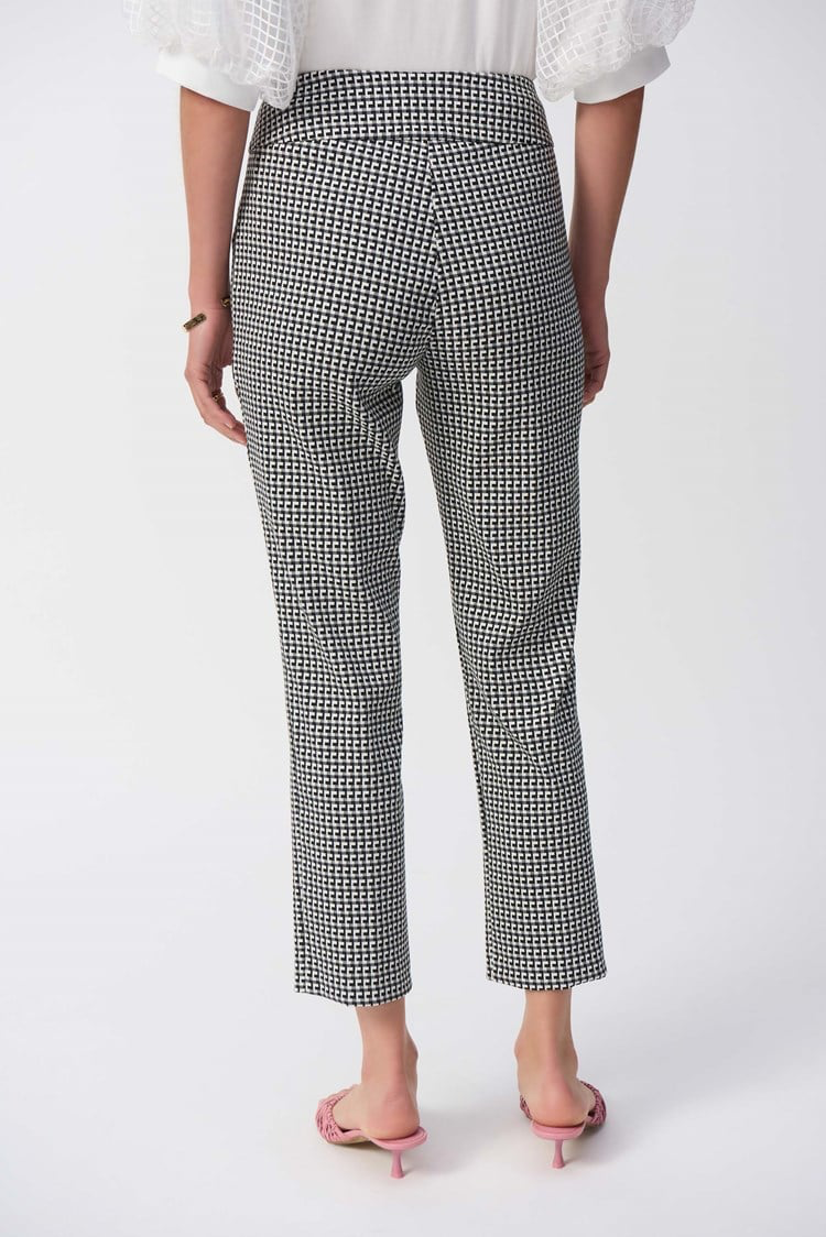 GEOMETRIC CROP PANT - Black/Vanilla