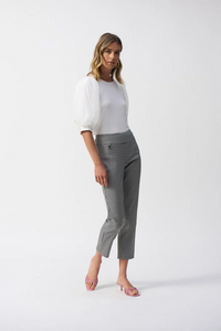 GEOMETRIC CROP PANT - Black/Vanilla