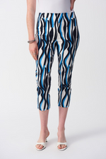 Load image into Gallery viewer, PRINTED CROP PANT - Navy/Vanilla
