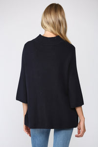 MOCK NECK SWEATER - Navy