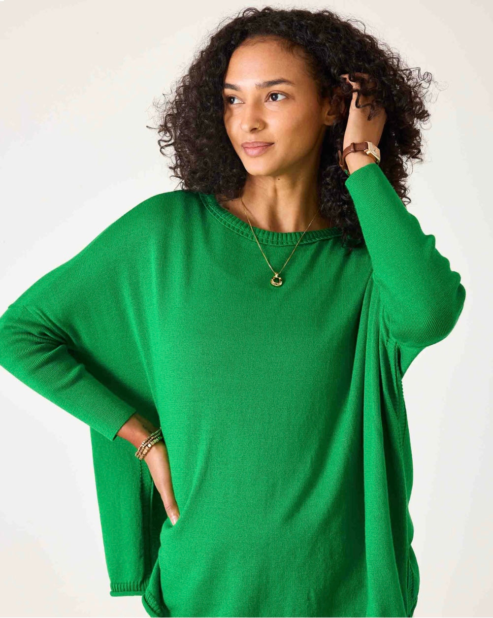 Catalina Cotton Sweater - Meadow Green