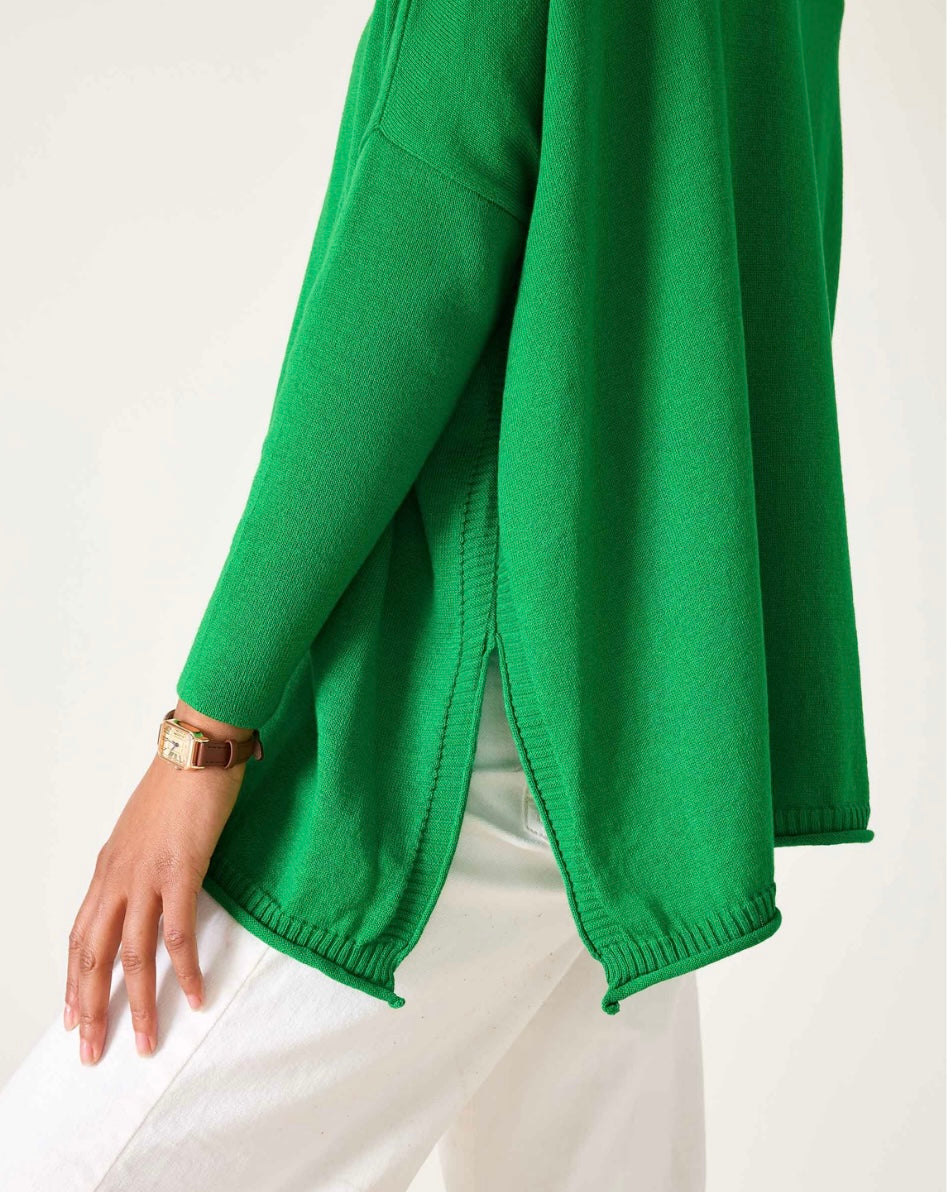 Catalina Cotton Sweater - Meadow Green
