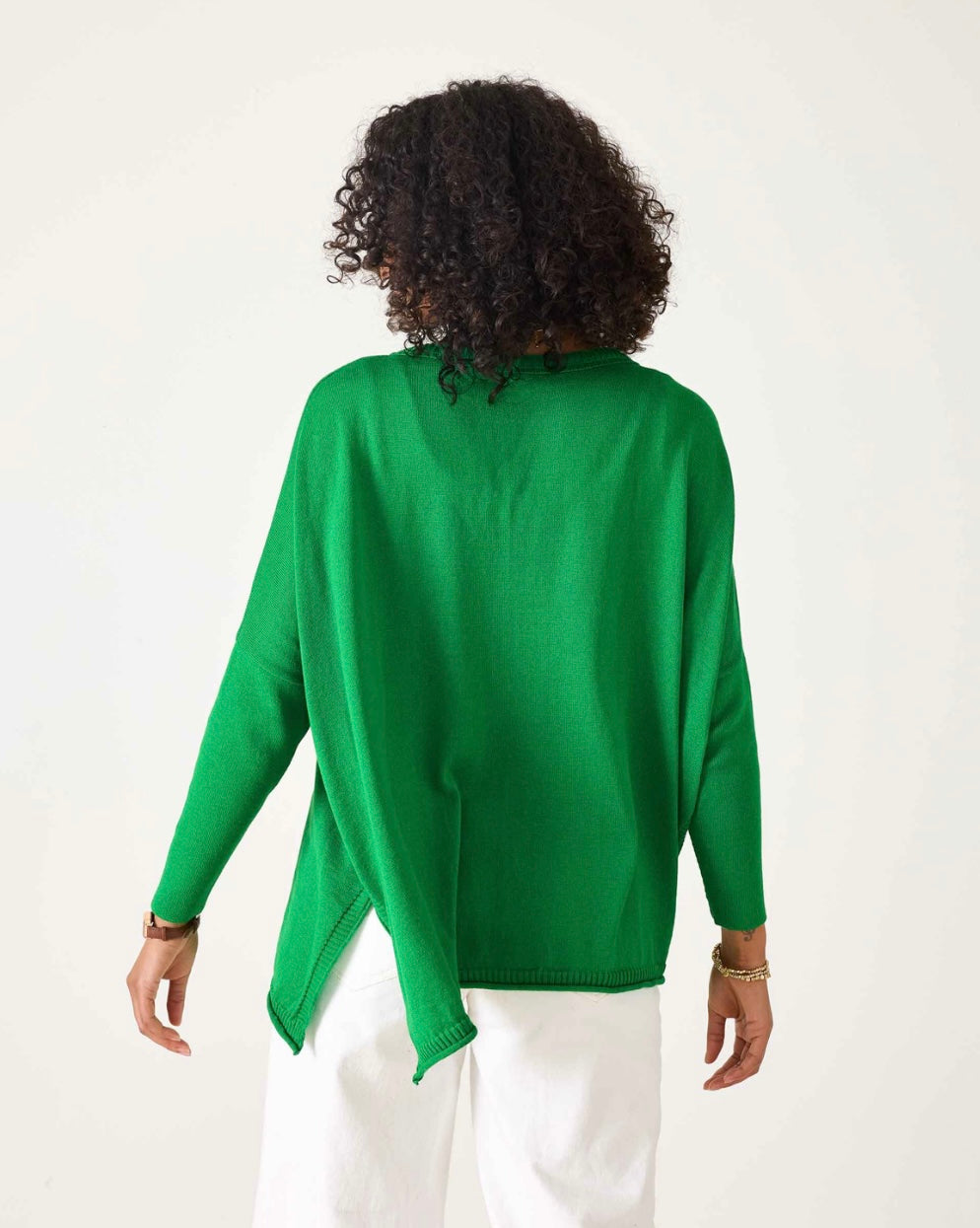 Catalina Cotton Sweater - Meadow Green