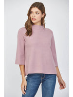Load image into Gallery viewer, MOCK NECK SWEATER - Dusty Mauve
