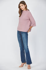 Load image into Gallery viewer, MOCK NECK SWEATER - Dusty Mauve
