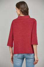 Load image into Gallery viewer, MOCK NECK SWEATER - Berry

