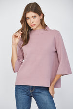 Load image into Gallery viewer, MOCK NECK SWEATER - Dusty Mauve
